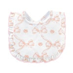 Baby Club Chic Bows and Roses Pink Ruffle Bib