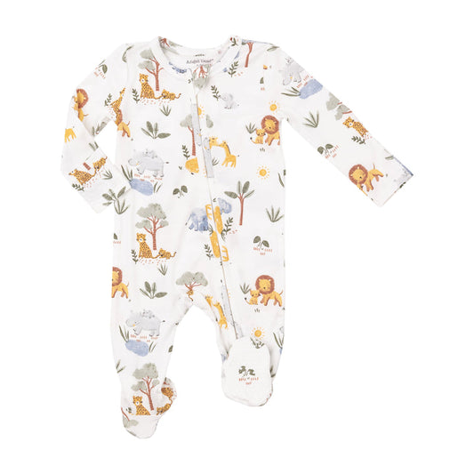 Angel Dear Painted Safari Zipper Footie