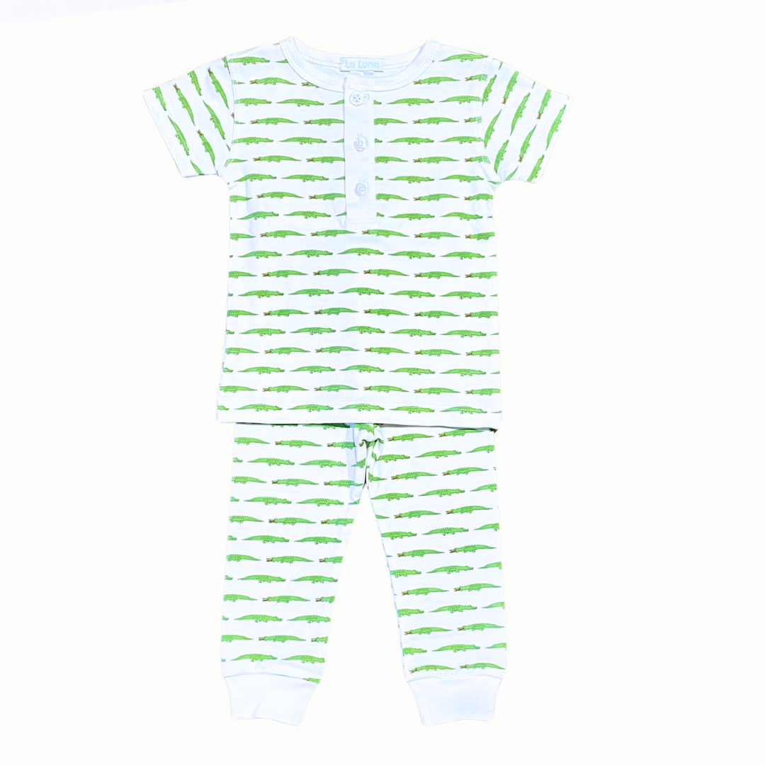 La Luna Alligator Print Pajamas