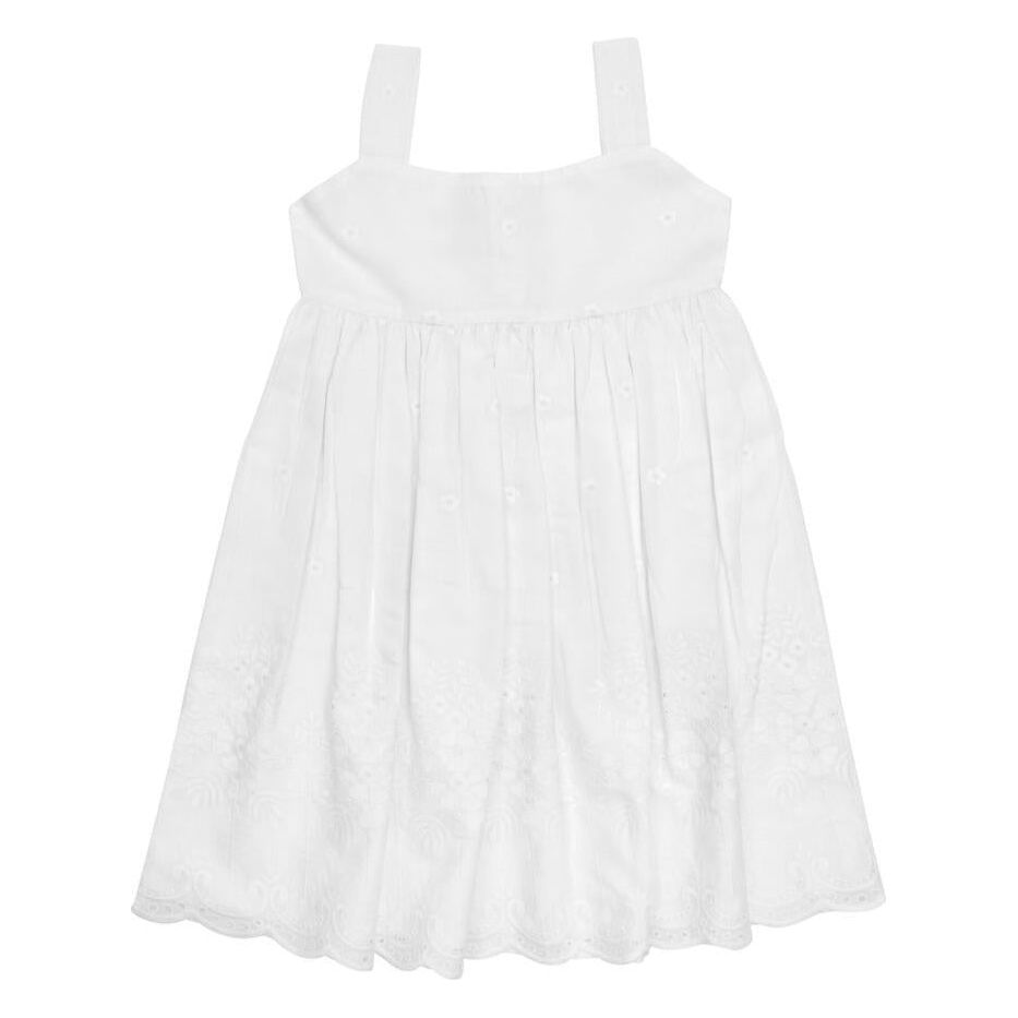 Bella Emma Charlotte Eyelet Dress White