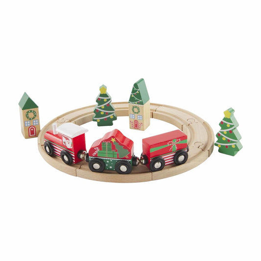 Wood Christmas Train Set