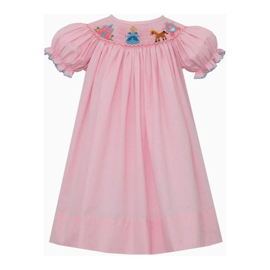 Petit Bebe Cinderella Bishop Pink Check Dress