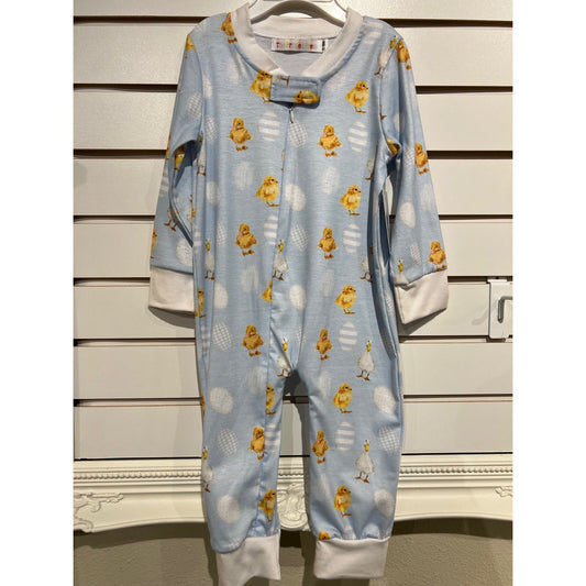 Printed Press Blue Easter Print Coverall