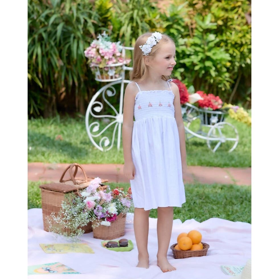 Bella Emma Evelyn Strap Dress White