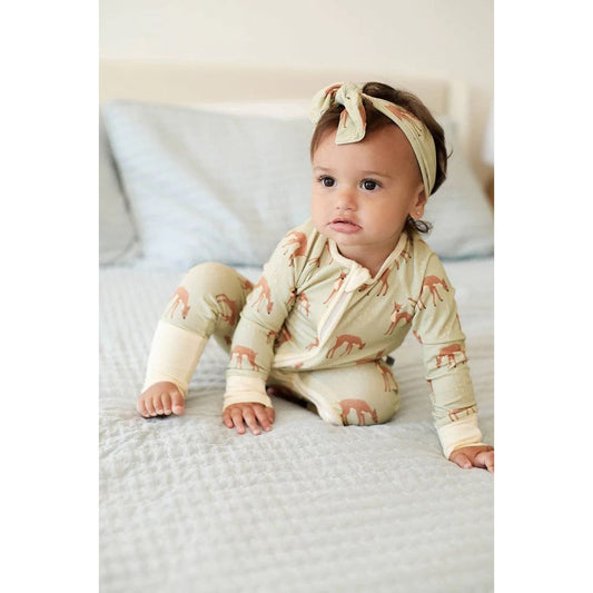 Southern Sleepies Fawn Field Zipper Sleeper