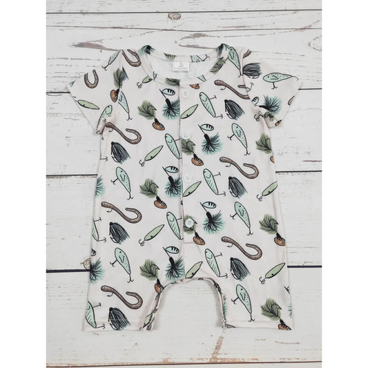 Fishing Print Romper