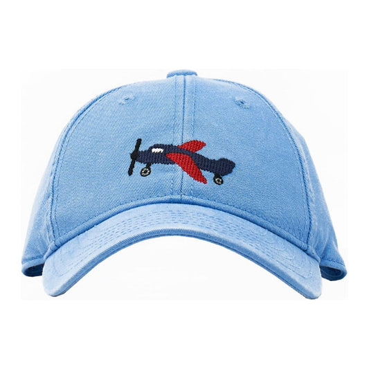 Harding Lane Hat Kids Airplane on Light Blue