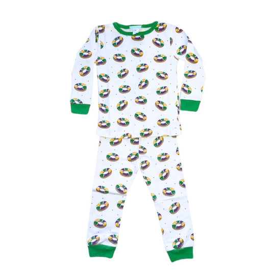 Lulu Bebe Mardi Gras King Cake Pajama Set