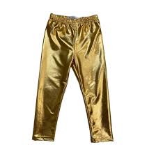 Girls Gold Lame Leggings