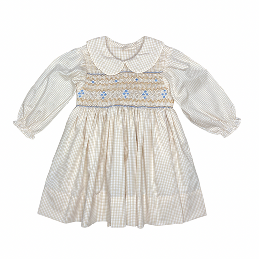 Khaki Juliette Smocked Dress