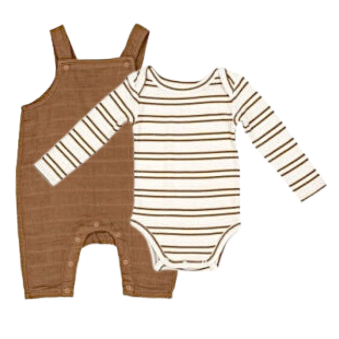 Angel Dear Light Brown Coverall Set