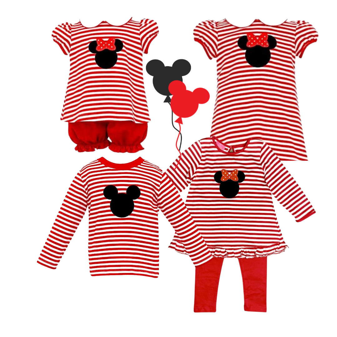 Claire Charlie Minnie Mouse Applique Tunic Set