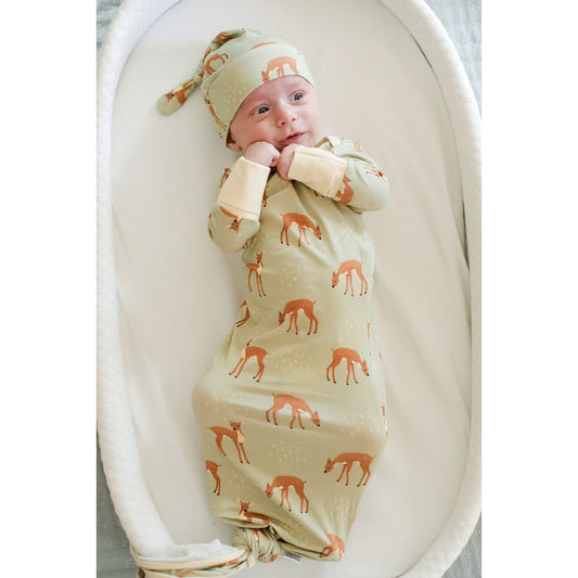 Southern Sleepies Fawn Field Knotted Gown