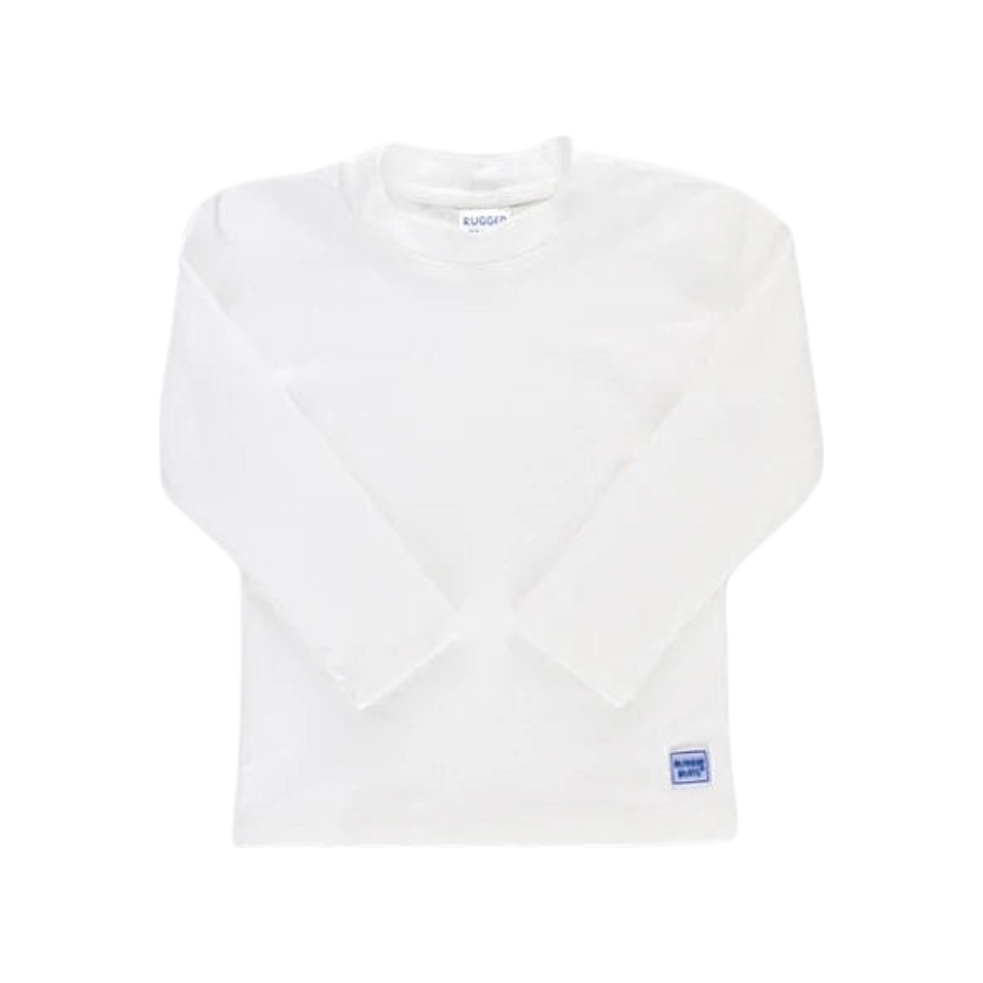 Ruffle Butts Rash Guard Shirt White