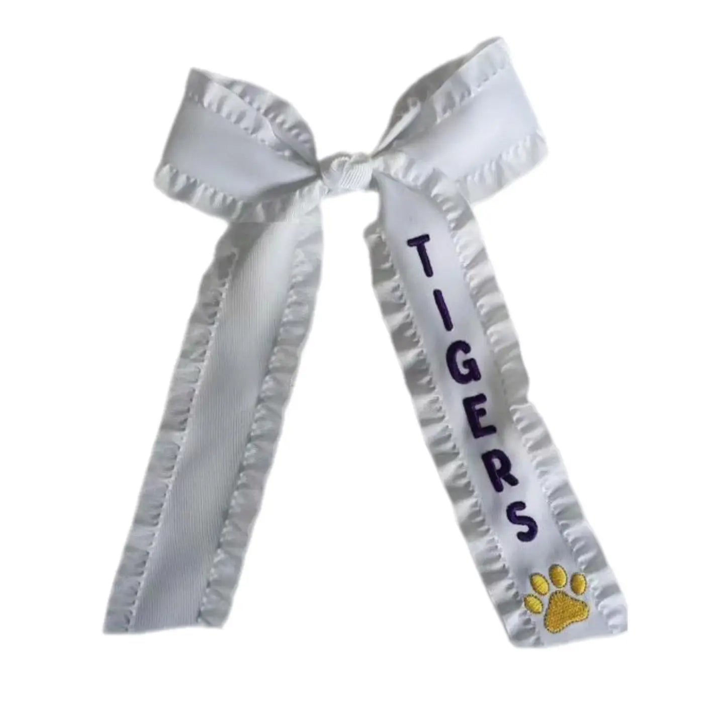 Long LSU Tigers Hair Bow