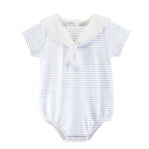 Baby Club Chic Light Blue Stripes Bubble Boy