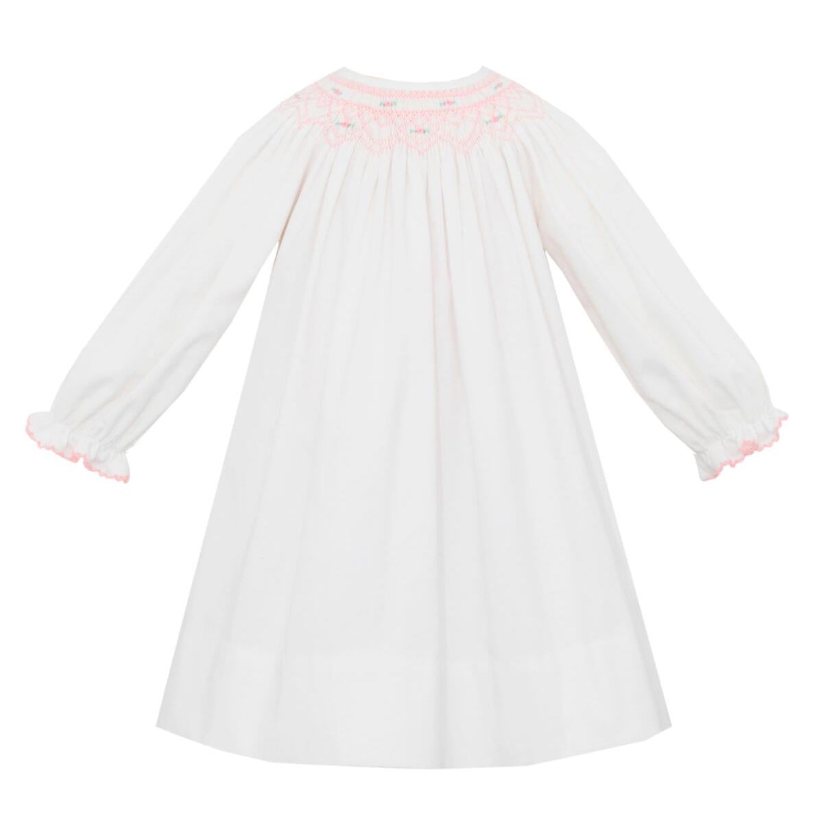 Petit Bebe Lily Bishop Long Sleeve White Corduroy