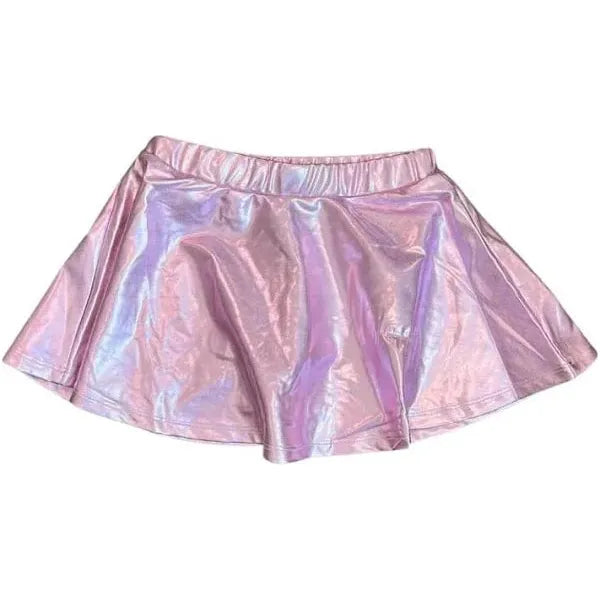 Girls Metallic Lavender Skort