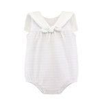 Baby Club Chic Pink Stripes Bubble Sailor Collar