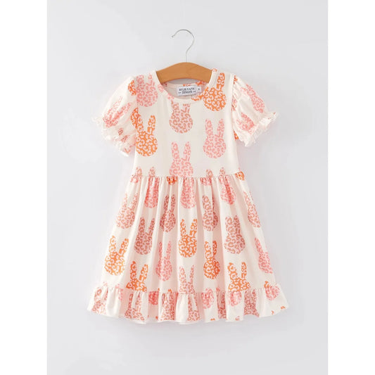 Pink & Orange Easter Bunny Dress