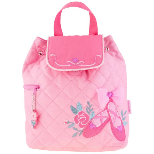 Stephen Joseph Quilted Backpack Ballet Shoes