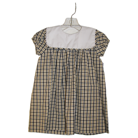 Girls Plaid Saints Dress