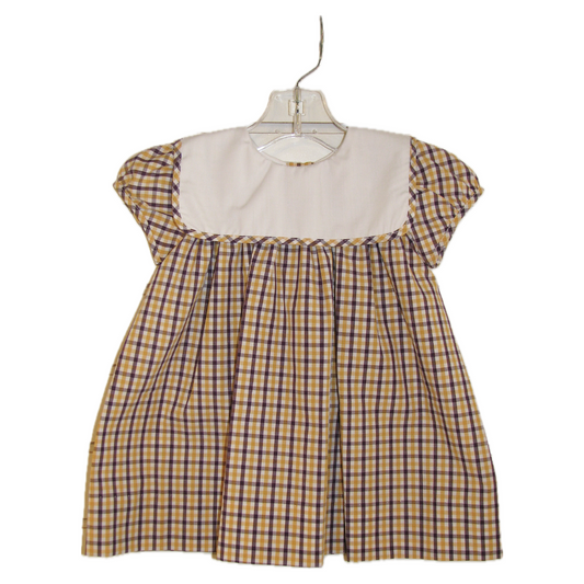 Girls Plaid LSU Dress