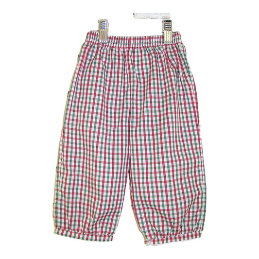 Woven Festive Plaid Pants