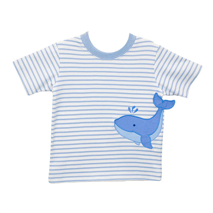 Zuccini Whale Applique Short Set