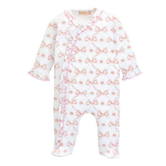 Baby Club Chic Bows & Roses Ruffle Footie