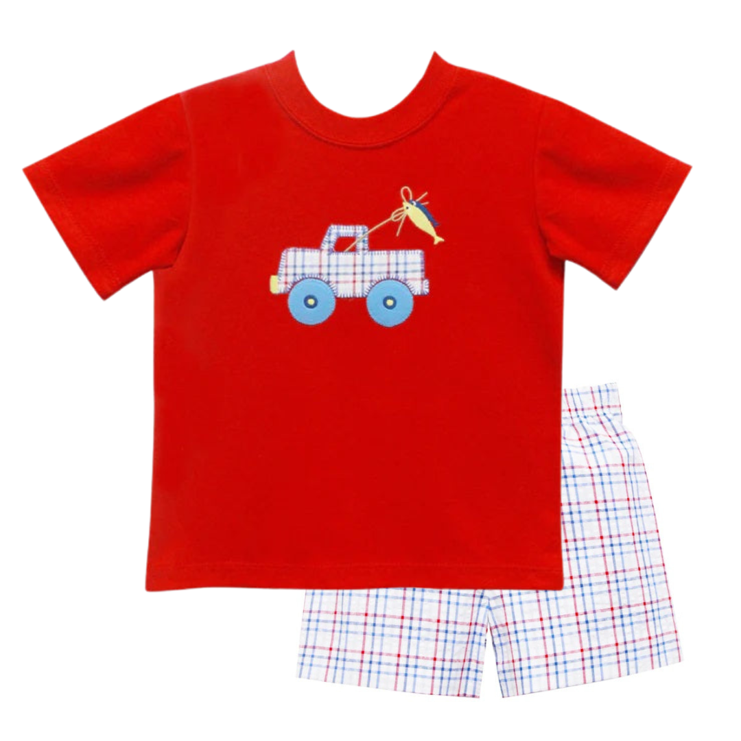 Zuccini Fishing Truck Boys Short Set