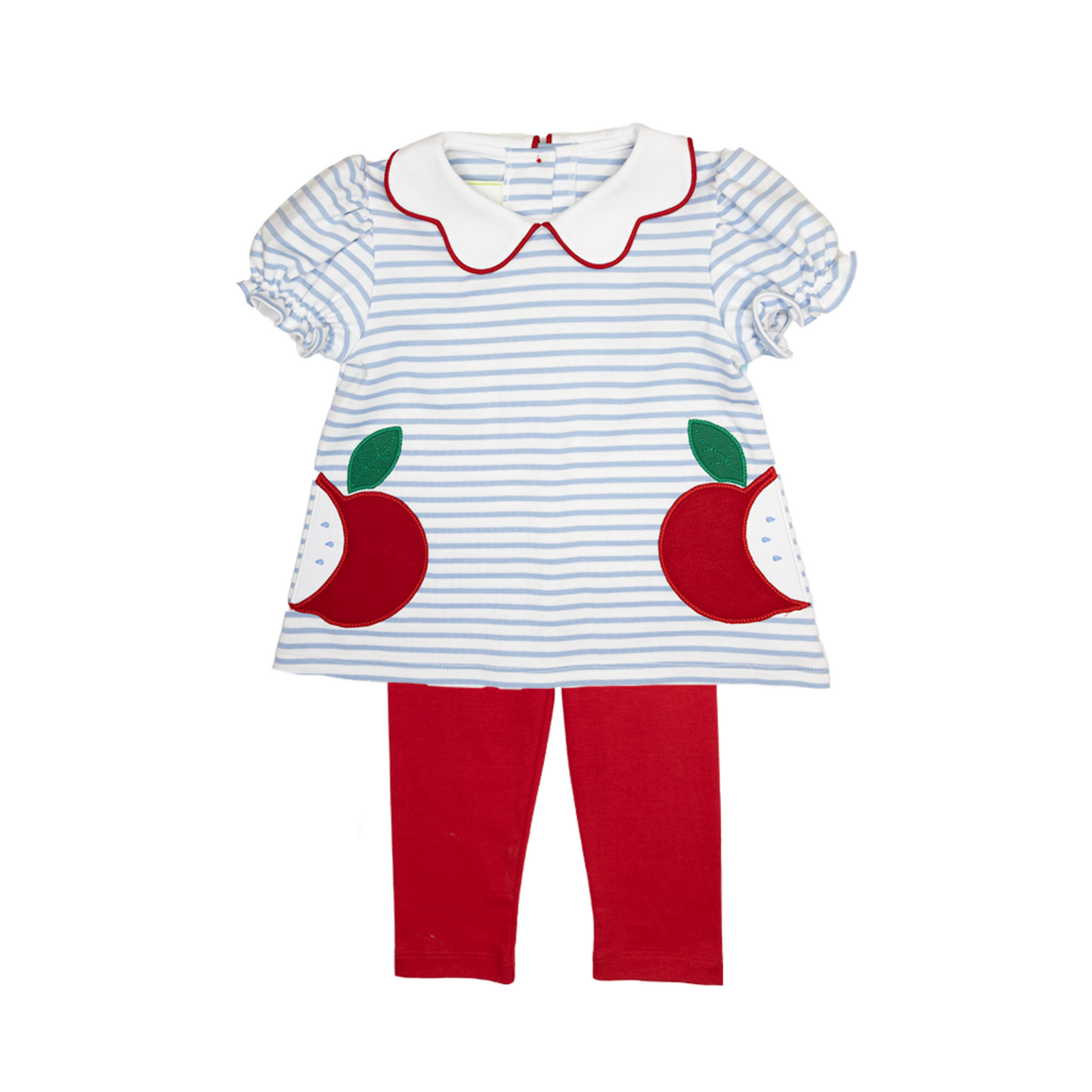 Zuccini Apple Bryar Applique Legging Set