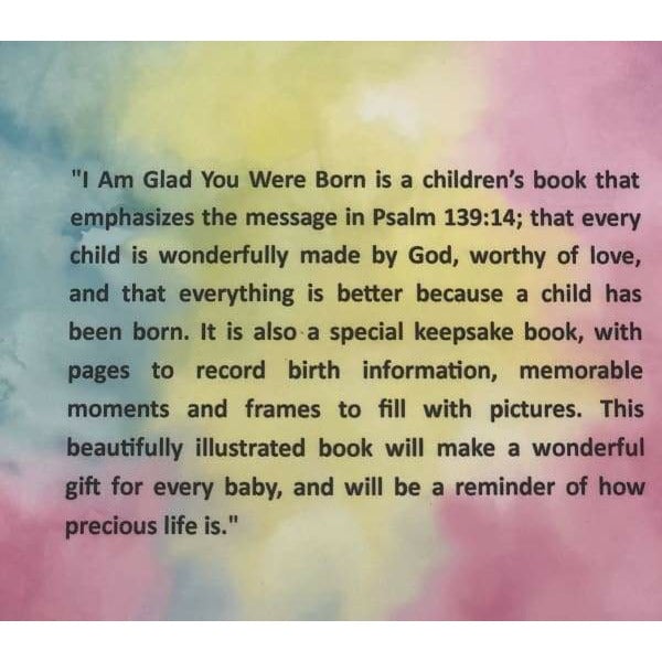 I Am Glad You Were Born Book