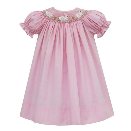 Petit Bebe Bunny Hop Smocked Dress