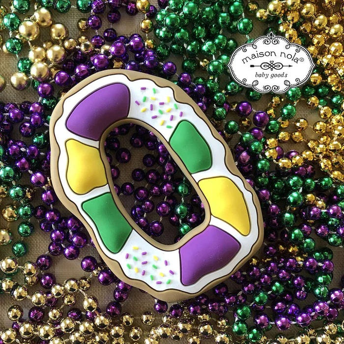 Mardi Gras King Cake Silicone Teether