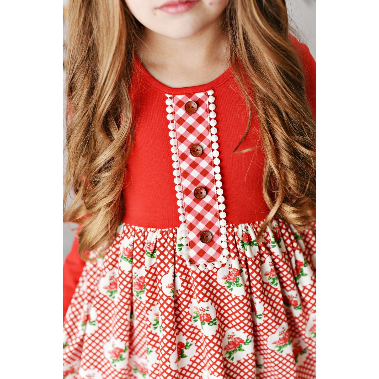 Laurel Prim Red Rose Dress