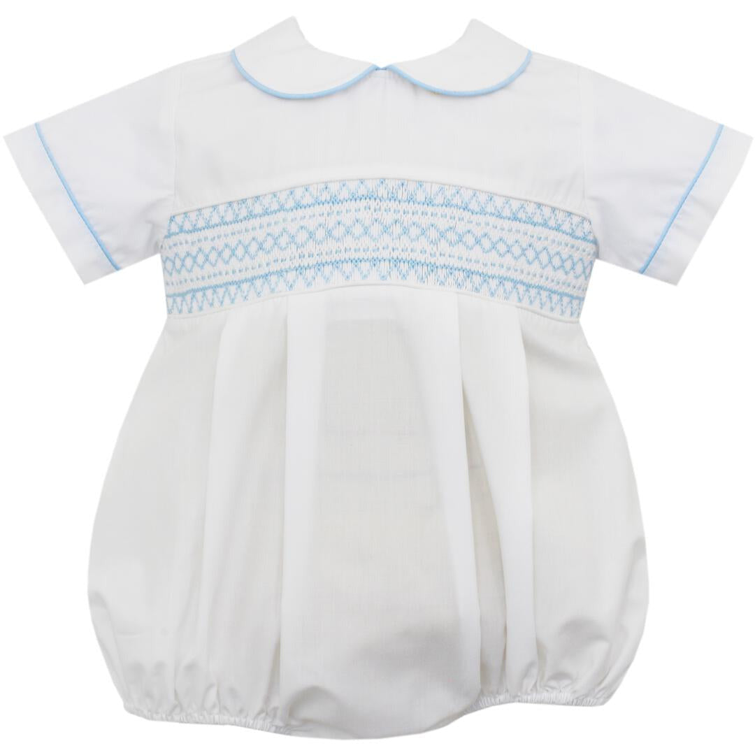 Petit Bebe Robert Bubble White Poplin