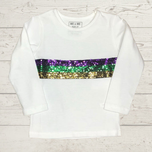 Mardi Gras Sequin Stripe Shirt