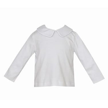 Petit Bebe Boys Peter Pan White Knit Long Sleeve Shirt