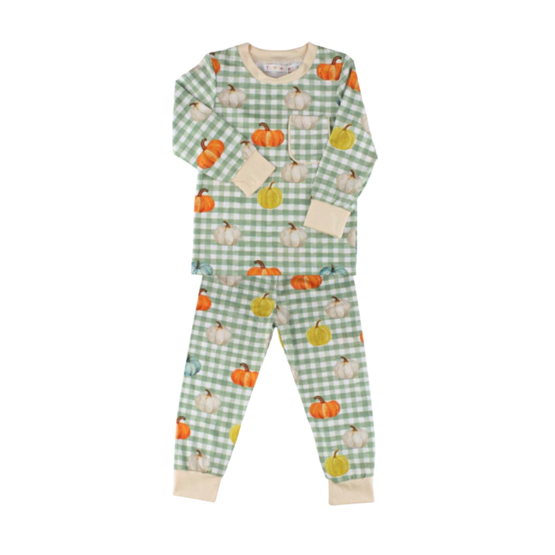 Printed Press Pumpkin Unisex Pajama Set