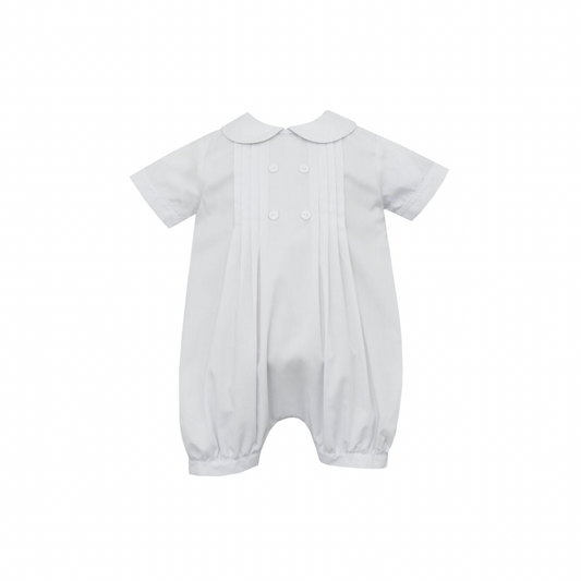 Claire Charlie Romper White Batiste